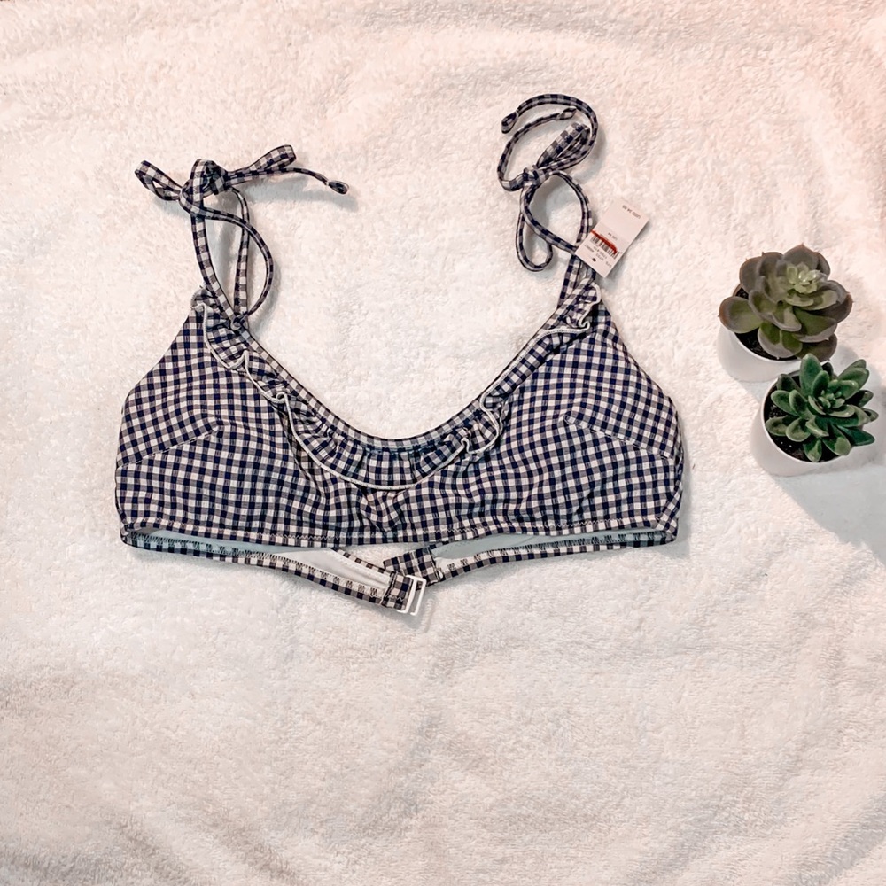 Aerie Checker Print Bathing suit Top
